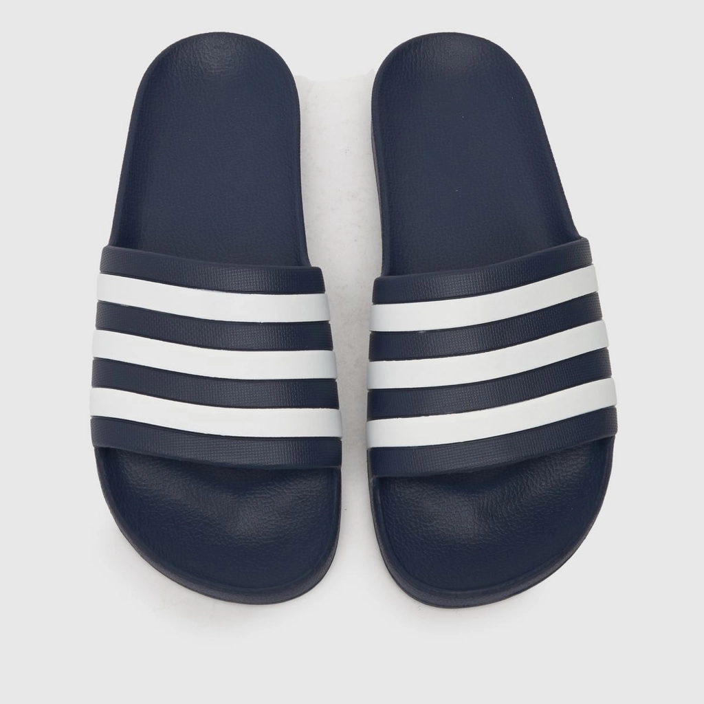 Adidas Originals Adilette Aqua Sandals In Navy,